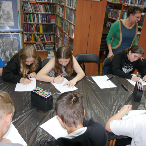 Warsztaty drukarskie w bibliotece