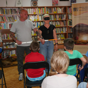 Spotkanie w bibliotece z Sebastianem Grzywaczem Odlotowym Niewidomym