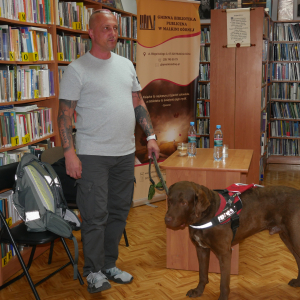 Spotkanie w bibliotece z Sebastianem Grzywaczem Odlotowym Niewidomym