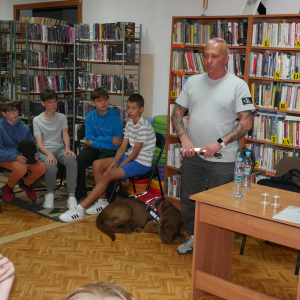 Spotkanie w bibliotece z Sebastianem Grzywaczem Odlotowym Niewidomym