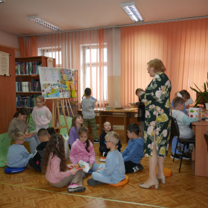 Wizyta przedszkolaków  w bibliotece