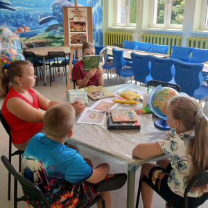 Podróż do Afryki-zajęcia wakacyjne w Filii Bibliotecznej w Prostyni